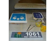 Sandblasted Address Signs